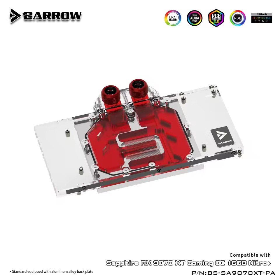 Barrow GPU Water Block per Sap - Rx 9070 Xt recensione e prezzo