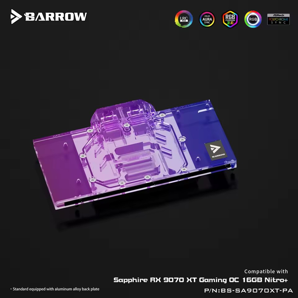 Barrow GPU Water Block per Sap - Rx 9070 Xt recensione e prezzo