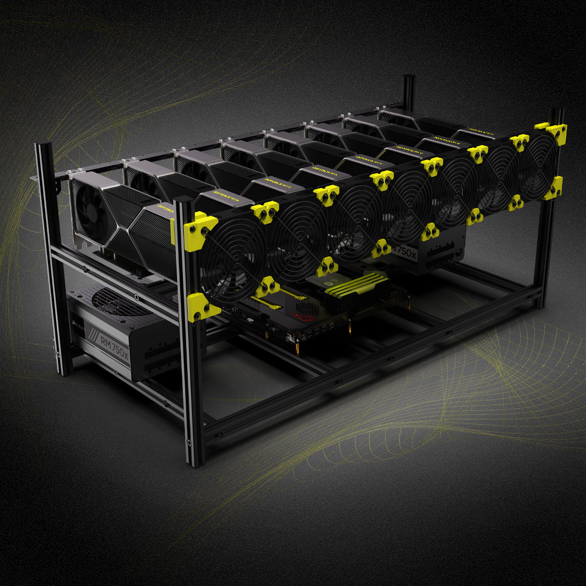 Telaio per Mining in Lega di A - Gpu Mining Rig Frame 8 Gpu recensione e prezzo