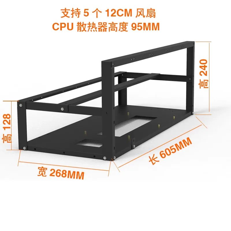 Supporto per Schede Grafiche J - Gpu Mining Rig Frame 8 Gpu recensione e prezzo
