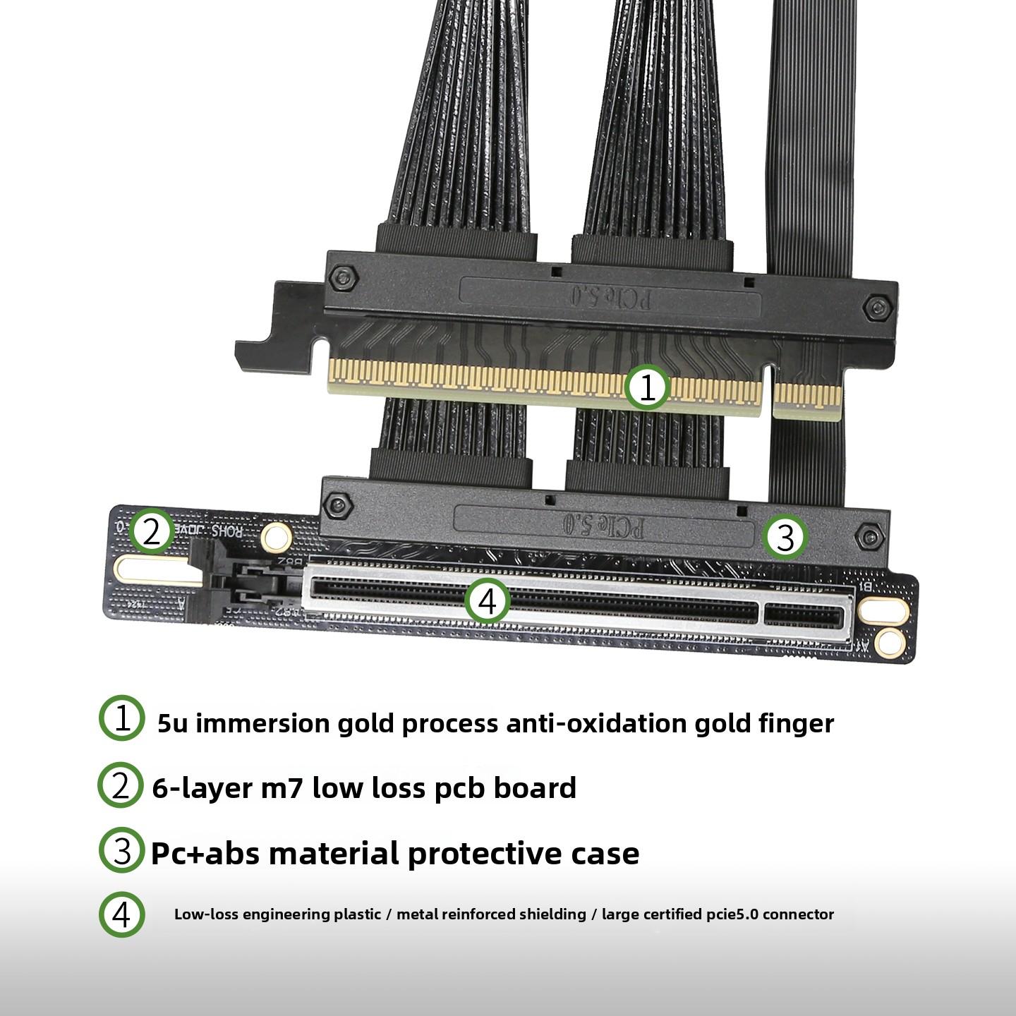 Cavo di Estensione GPU Server  - Pcie 5.0 Gpu Riser Cable recensione e prezzo
